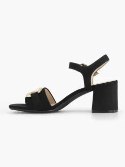Sandalen|Graceland Zwarte Sandalette Sierketting