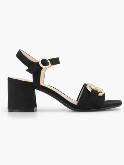 Sandalen|Graceland Zwarte Sandalette Sierketting