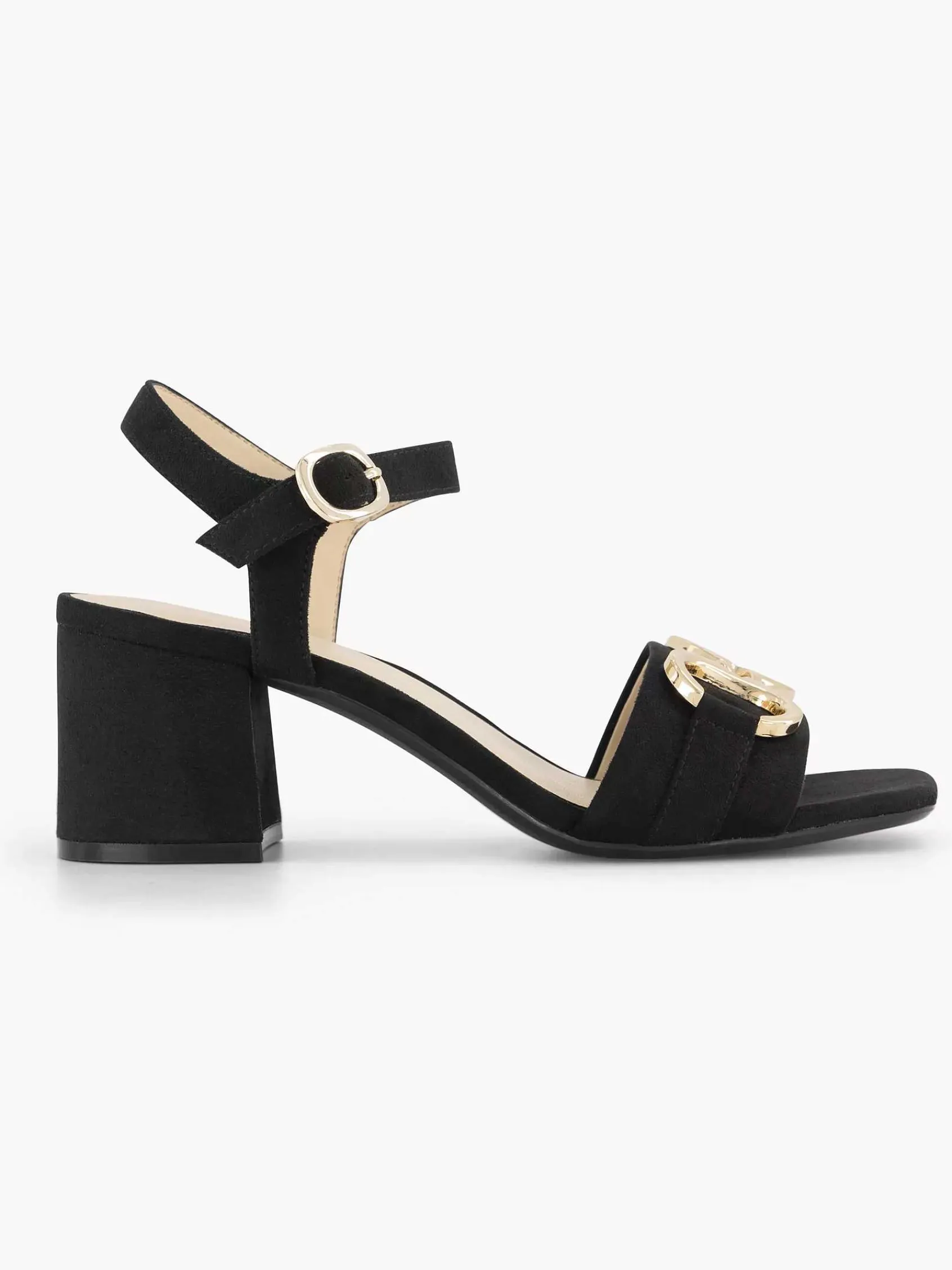 Sandalen|Graceland Zwarte Sandalette Sierketting