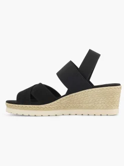 Sandalen|Graceland Zwarte Sandalette Sleehak