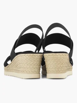 Sandalen|Graceland Zwarte Sandalette Sleehak