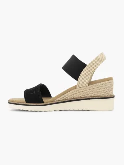 Sandalen|Esprit Zwarte Sandalette Sleehak