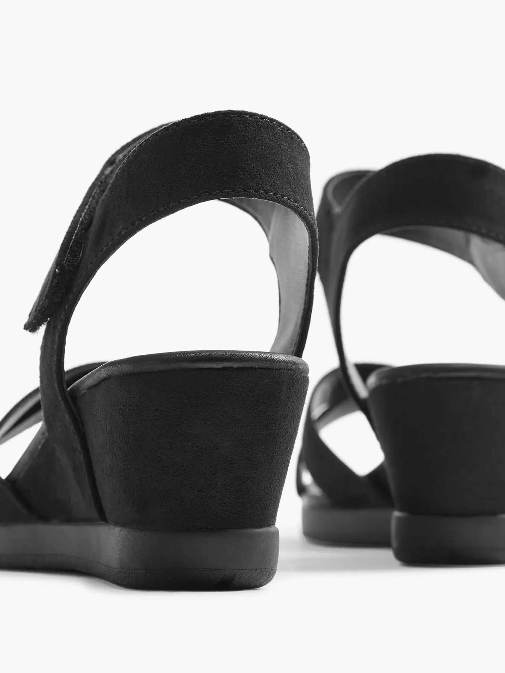 Sandalen|Graceland Zwarte Sandalette Sleehak
