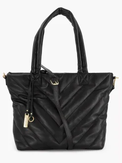 Online Exclusive Accessoires|Graceland Zwarte Schoudertas Doorgestikt