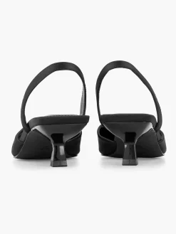 Pumps|Graceland Zwarte Slingback Steentjes