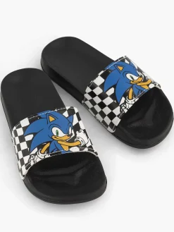 Jongensschoenen|Sonic Zwarte Slipper