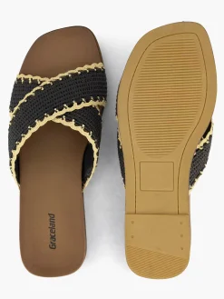 Slippers|Graceland Zwarte Slipper