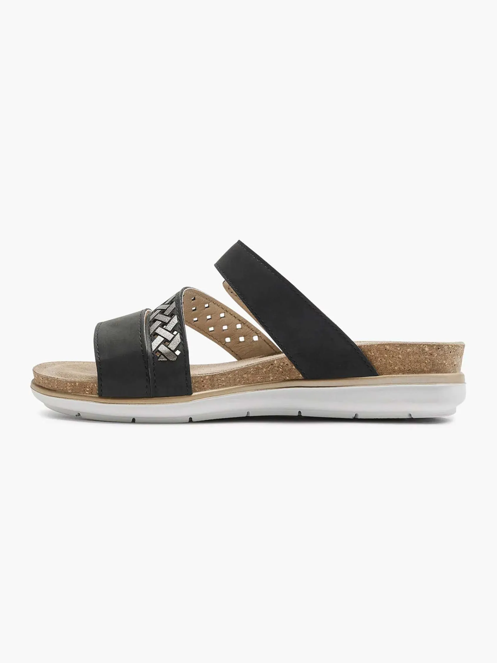 Slippers|Easy Street Zwarte Slipper Gespsluiting