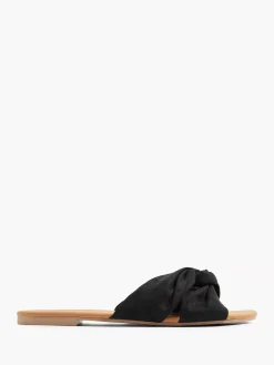 Slippers|Graceland Zwarte Slipper Knoop