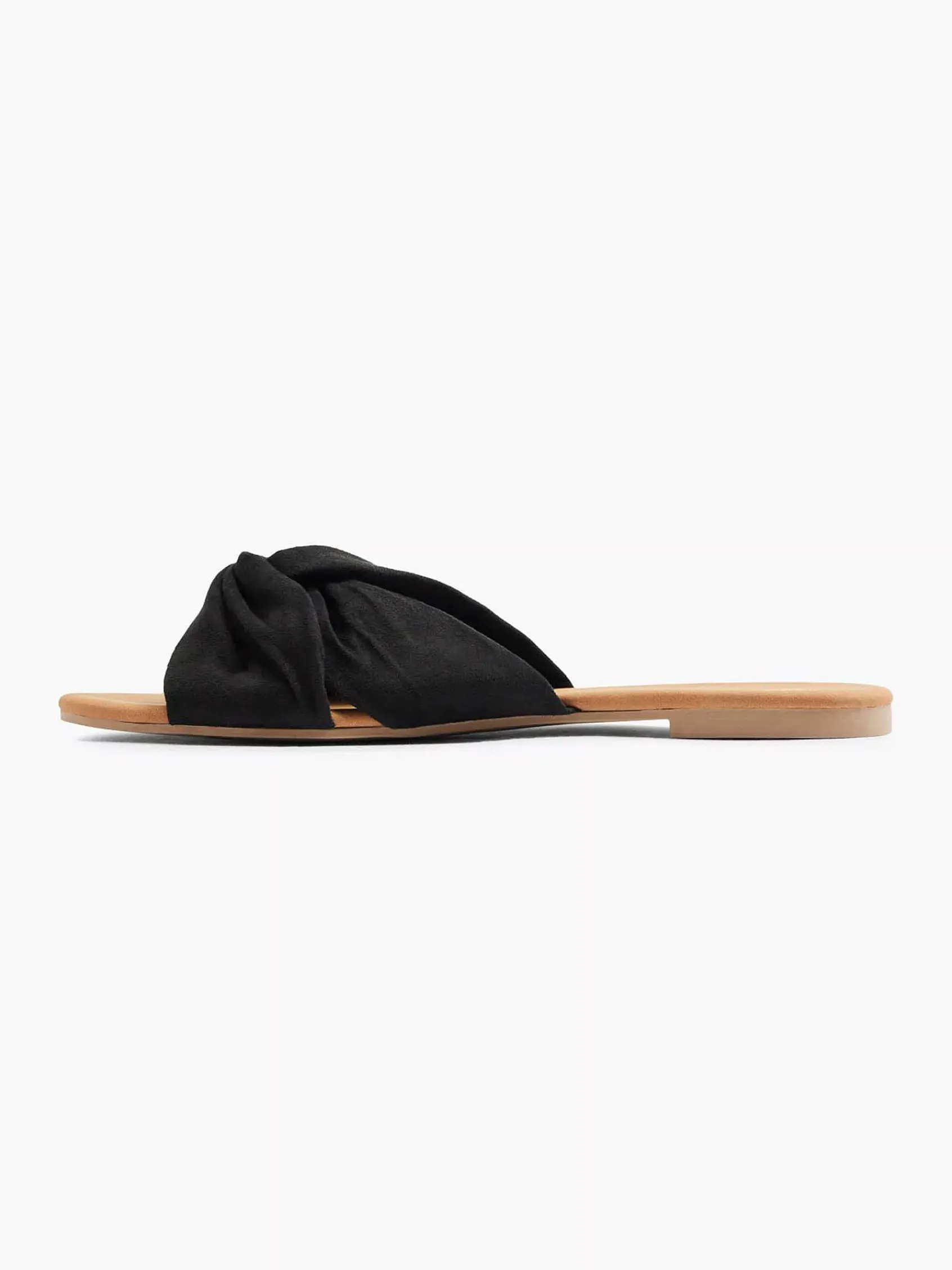 Slippers|Graceland Zwarte Slipper Knoop