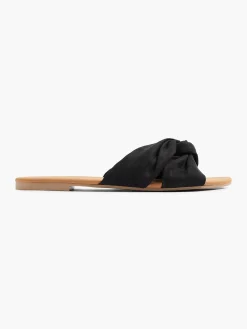 Slippers|Graceland Zwarte Slipper Knoop