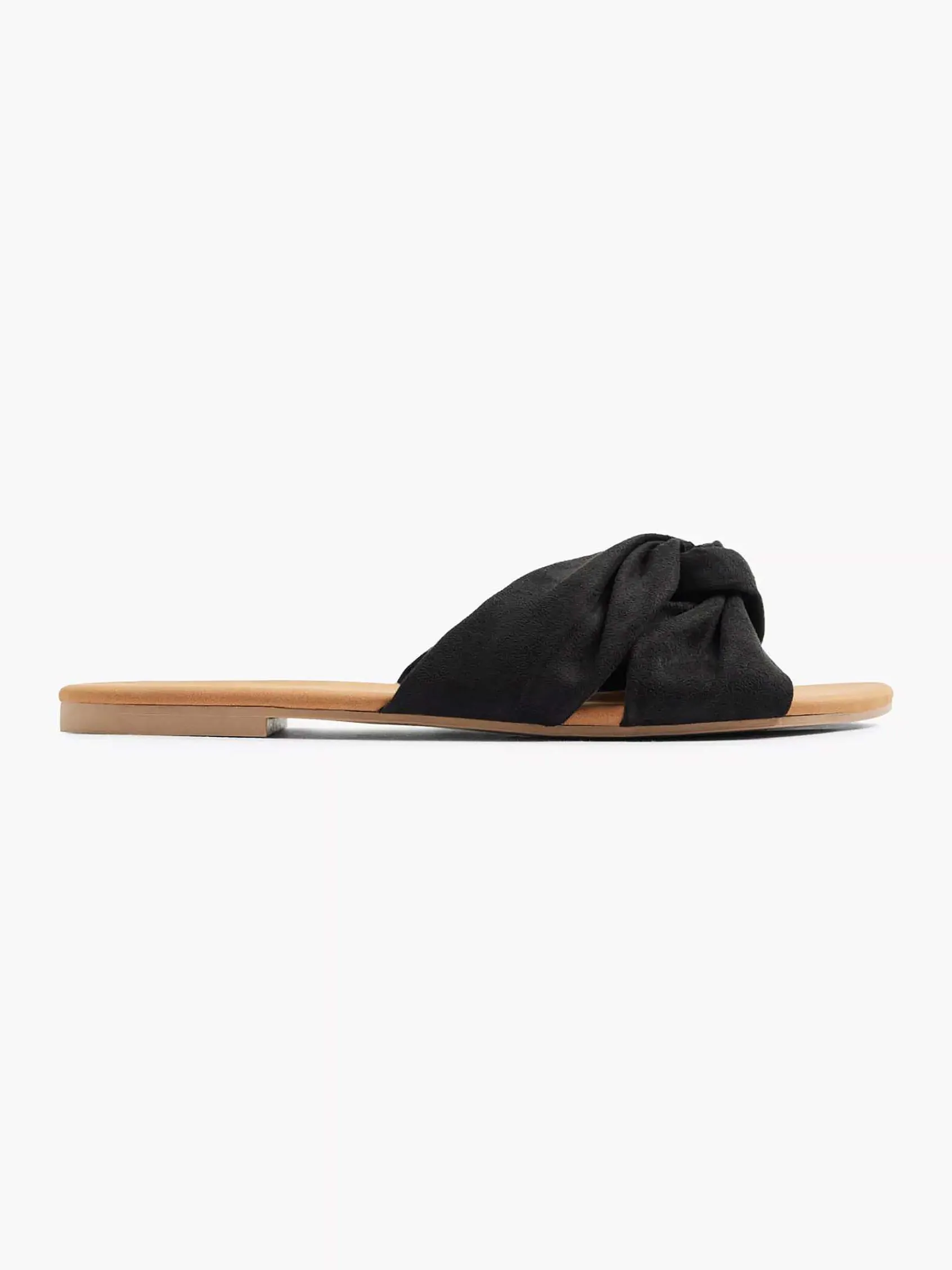 Slippers|Graceland Zwarte Slipper Knoop
