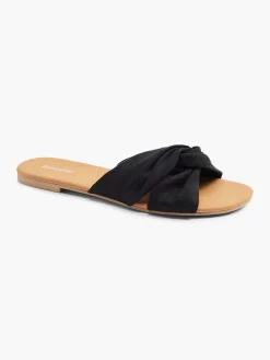 Slippers|Graceland Zwarte Slipper Knoop