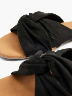 Slippers|Graceland Zwarte Slipper Knoop