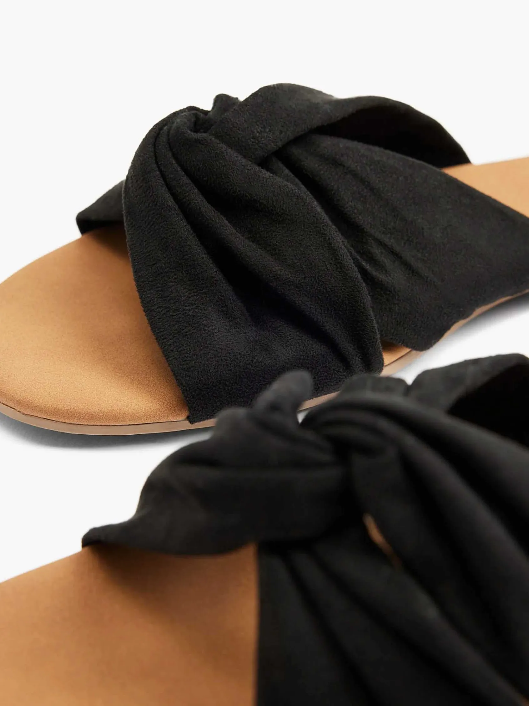 Slippers|Graceland Zwarte Slipper Knoop