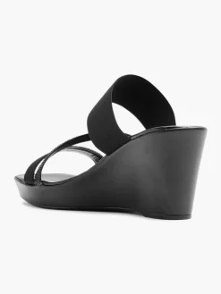 Sandalen|Graceland Zwarte Slipper Sleehak