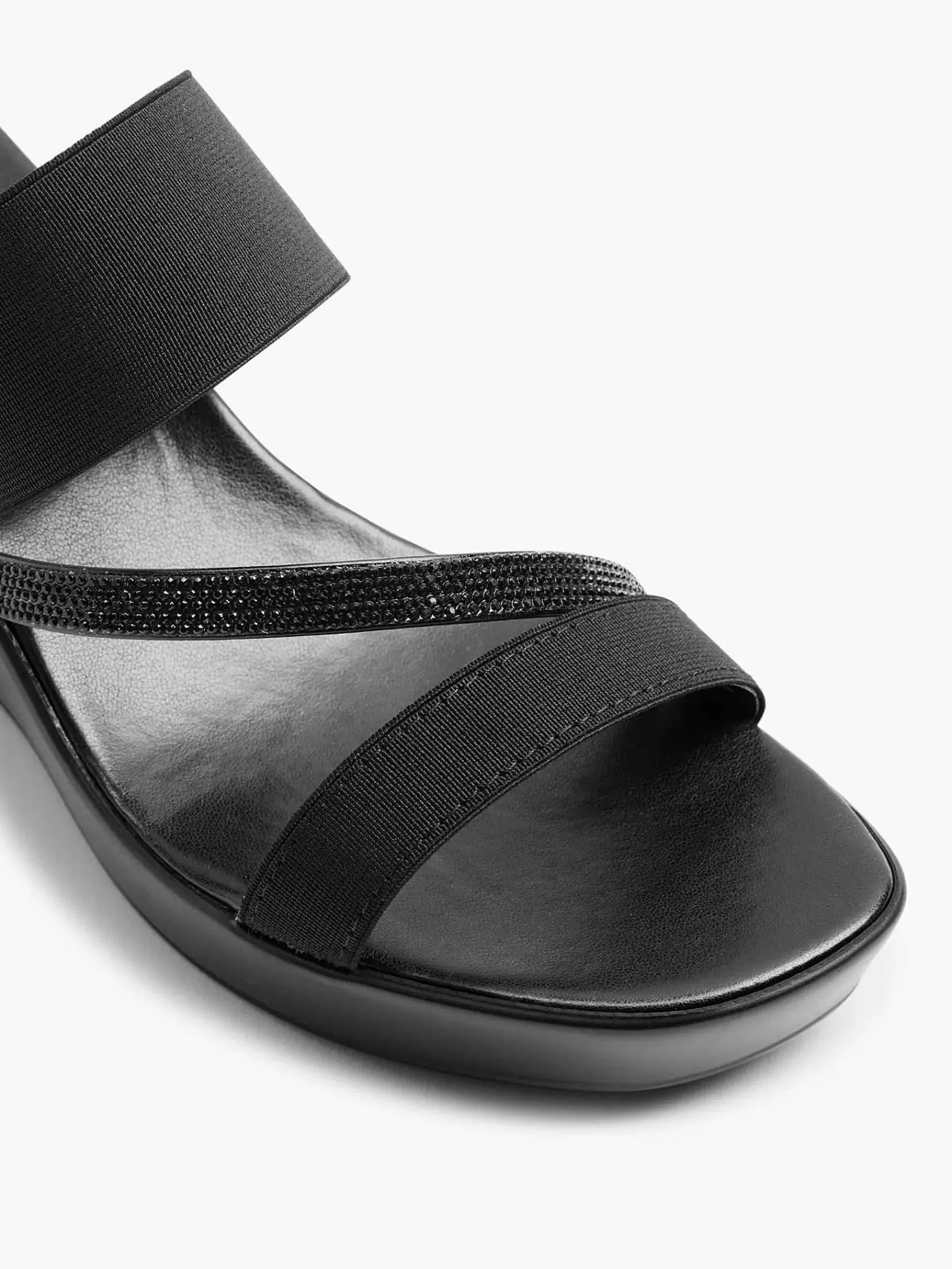 Sandalen|Graceland Zwarte Slipper Sleehak