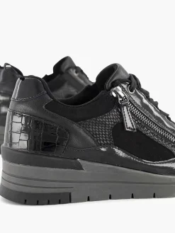 Comfort Schoenen|Easy Street Zwarte Sneaker