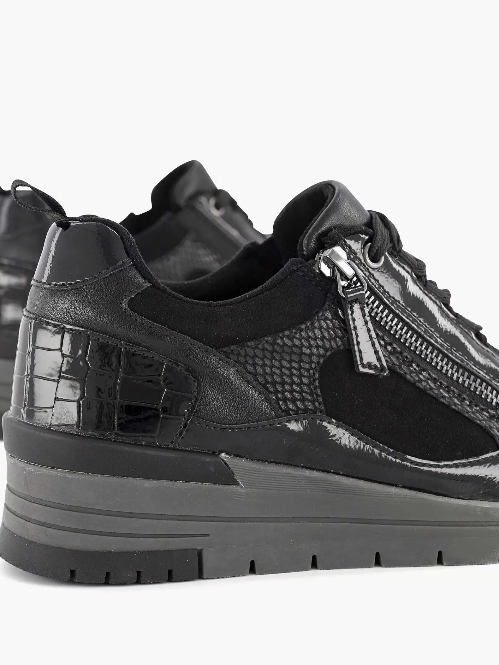 Comfort Schoenen|Easy Street Zwarte Sneaker