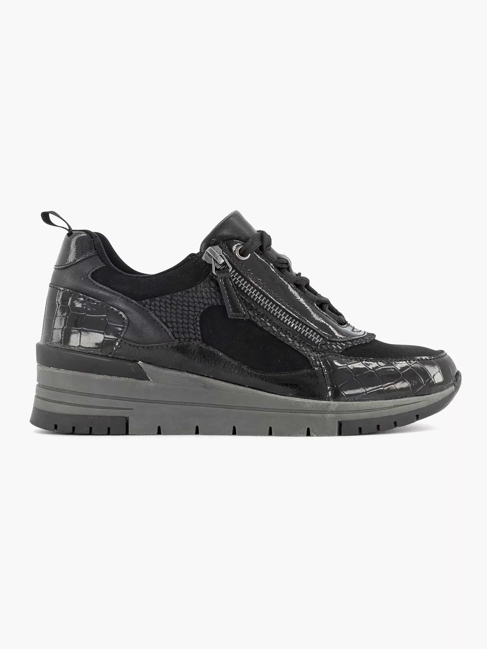 Comfort Schoenen|Easy Street Zwarte Sneaker