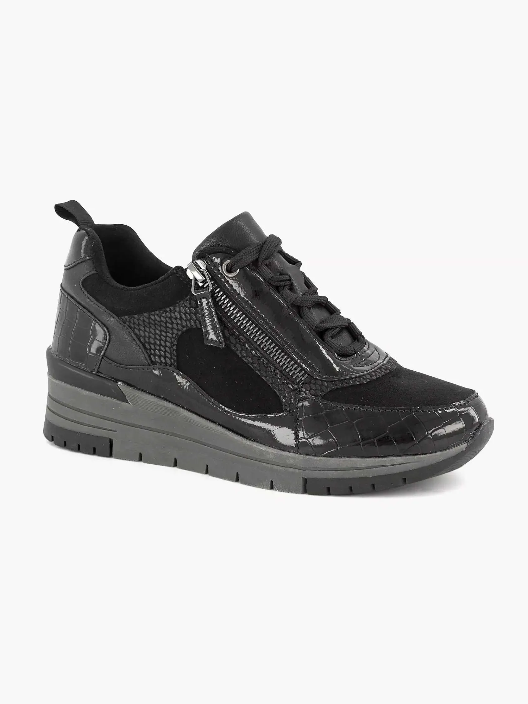 Comfort Schoenen|Easy Street Zwarte Sneaker