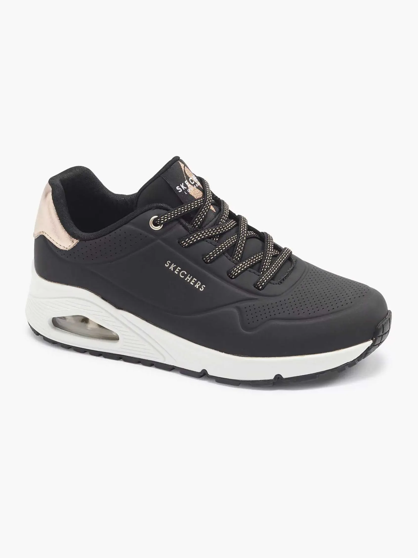 Sneakers|Skechers Zwarte Sneaker Memory Foam