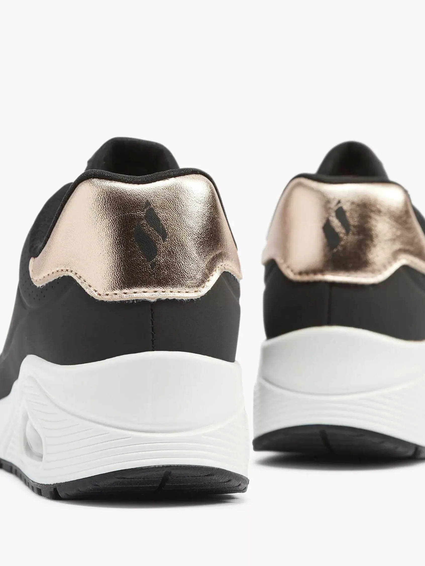 Sneakers|Skechers Zwarte Sneaker Memory Foam