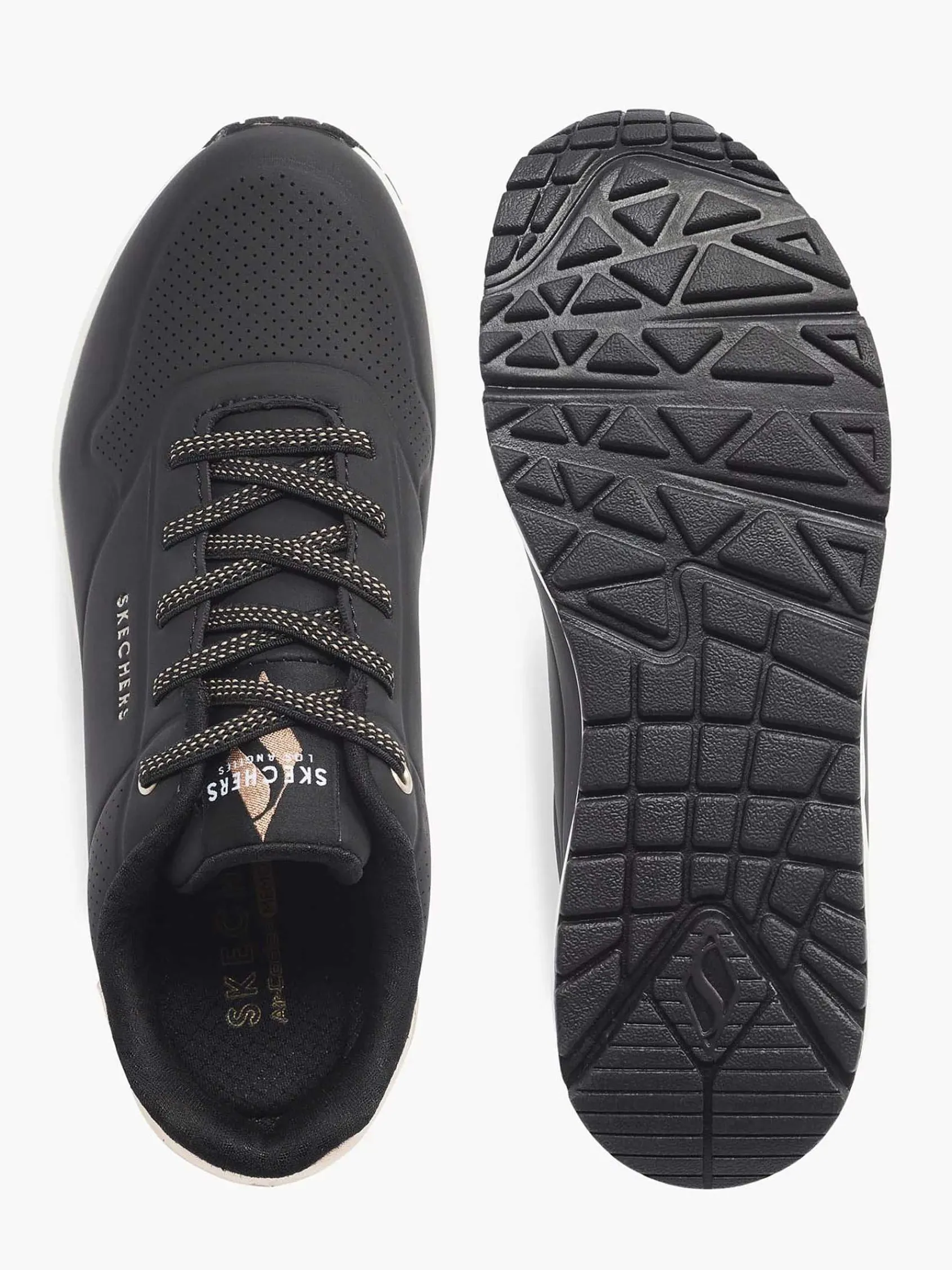 Sneakers|Skechers Zwarte Sneaker Memory Foam