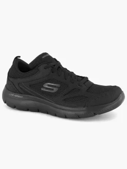 Sneakers|Skechers Zwarte Sneaker Memory Foam