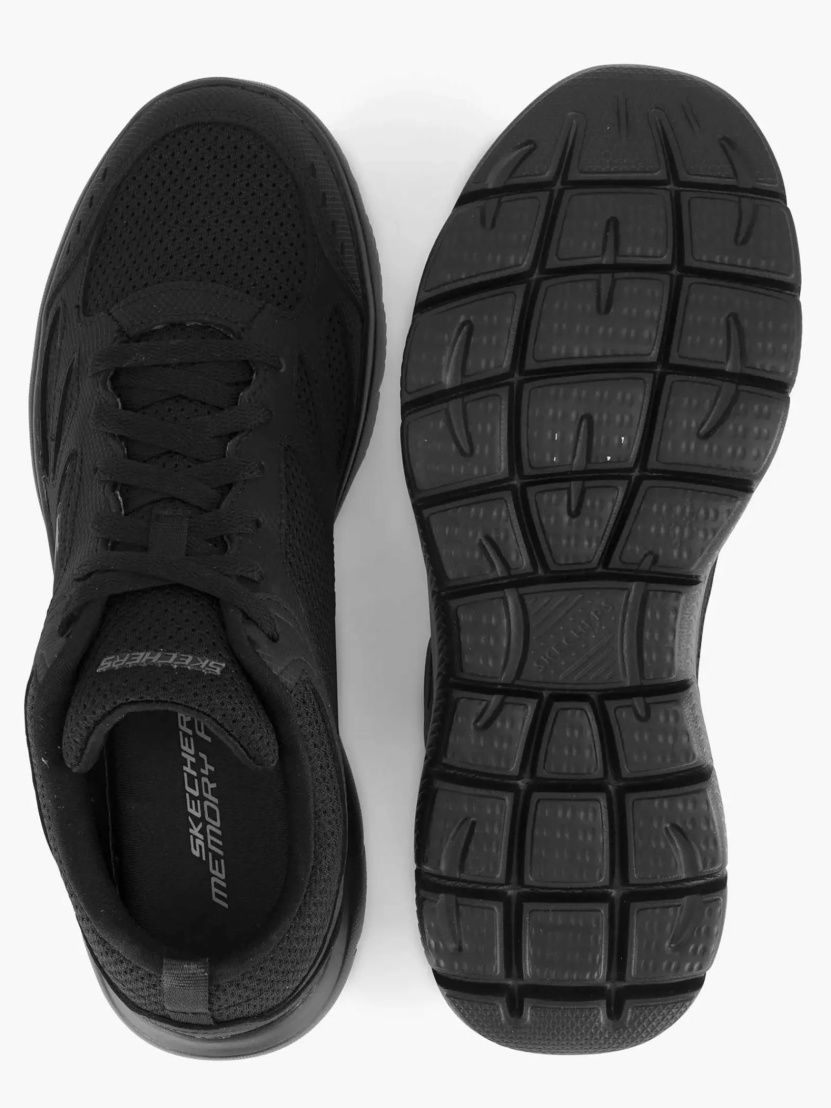 Sneakers|Skechers Zwarte Sneaker Memory Foam