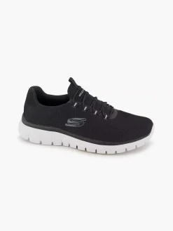 Sneakers|Skechers Zwarte Sneaker Memory Foam