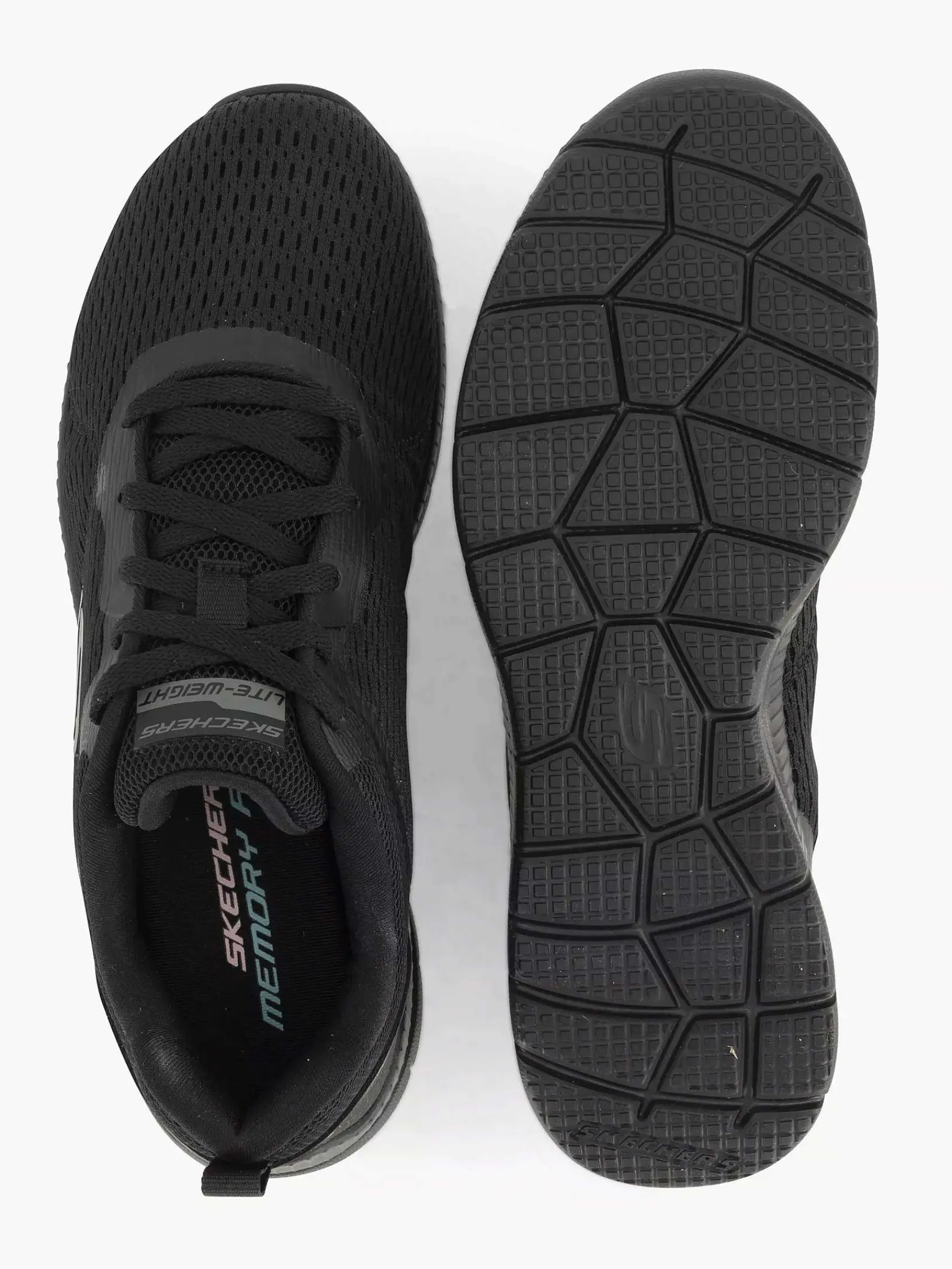Sneakers|Skechers Zwarte Sneaker Memory Foam