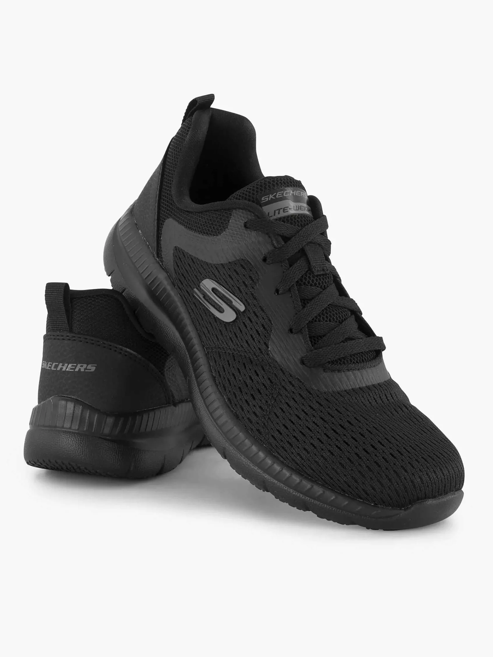 Sneakers|Skechers Zwarte Sneaker Memory Foam