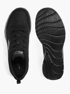 Sneakers|Skechers Zwarte Sneaker Memory Foam