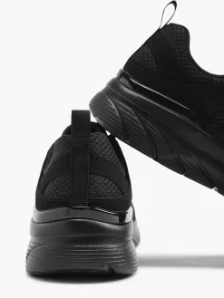 Sneakers|Skechers Zwarte Sneaker Memory Foam