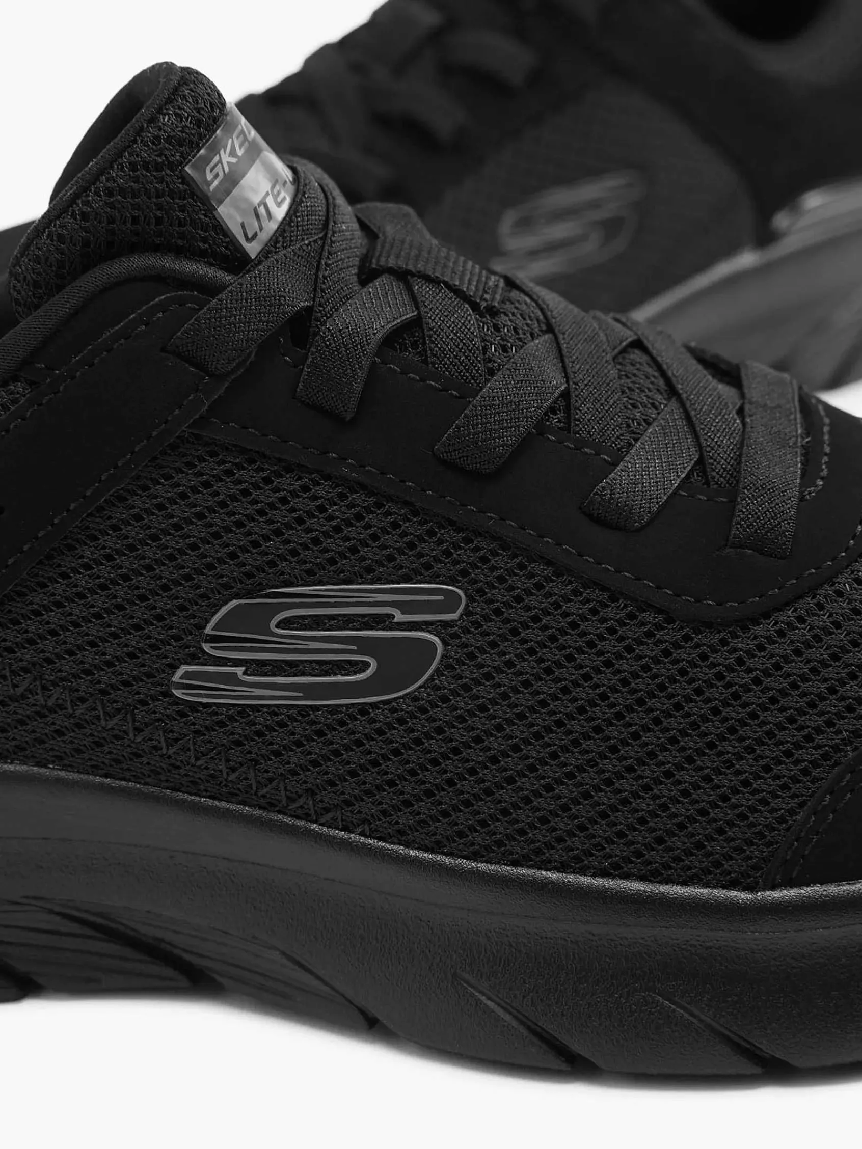 Sneakers|Skechers Zwarte Sneaker Memory Foam