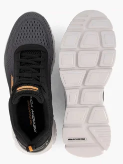 Sneakers|Skechers Zwarte Sneaker Memory Foam