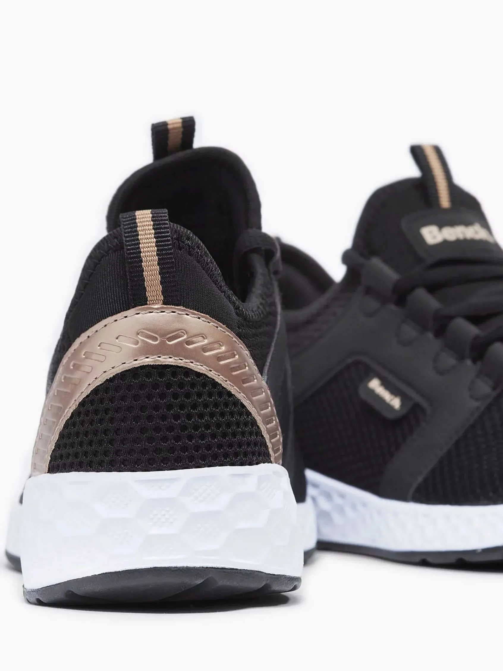 Sneakers|Bench Zwarte Sneaker Memory Foam