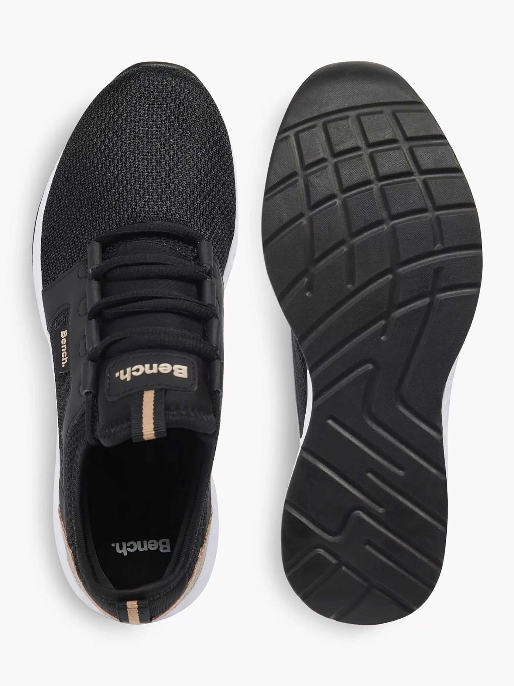 Sneakers|Bench Zwarte Sneaker Memory Foam