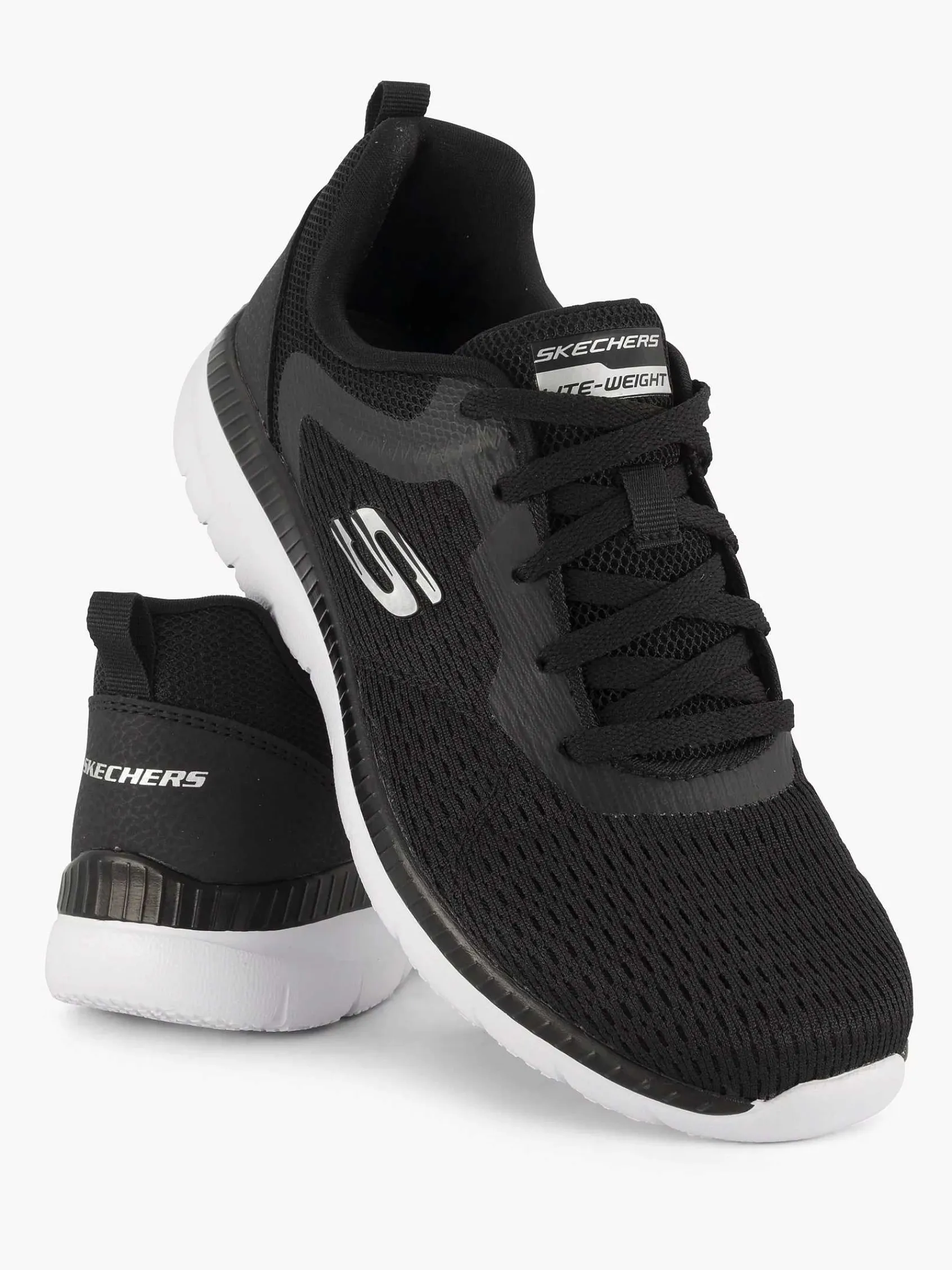 Sneakers|Skechers Zwarte Sneaker Memory Foam