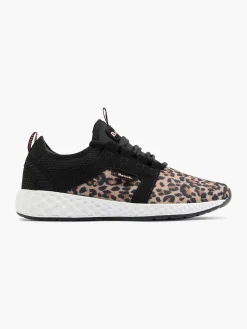 Sneakers|Bench Zwarte Sneaker Panterprint