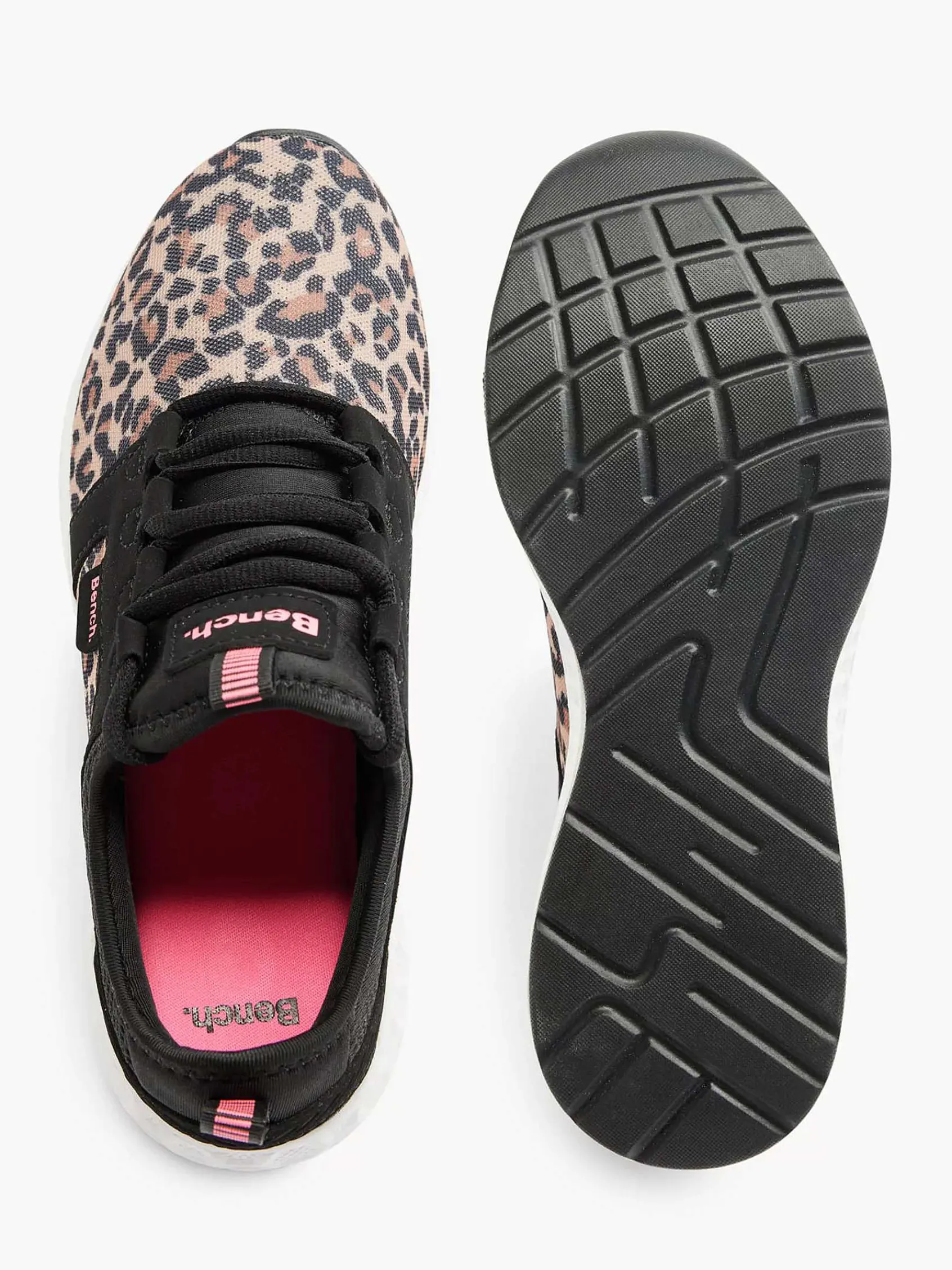 Sneakers|Bench Zwarte Sneaker Panterprint
