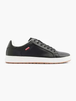 Sneakers|Levis Zwarte Sneaker Piper