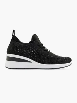 Sneakers|Graceland Zwarte Sneaker Steentjes