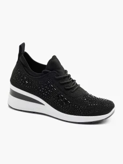Sneakers|Graceland Zwarte Sneaker Steentjes