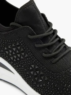 Sneakers|Graceland Zwarte Sneaker Steentjes