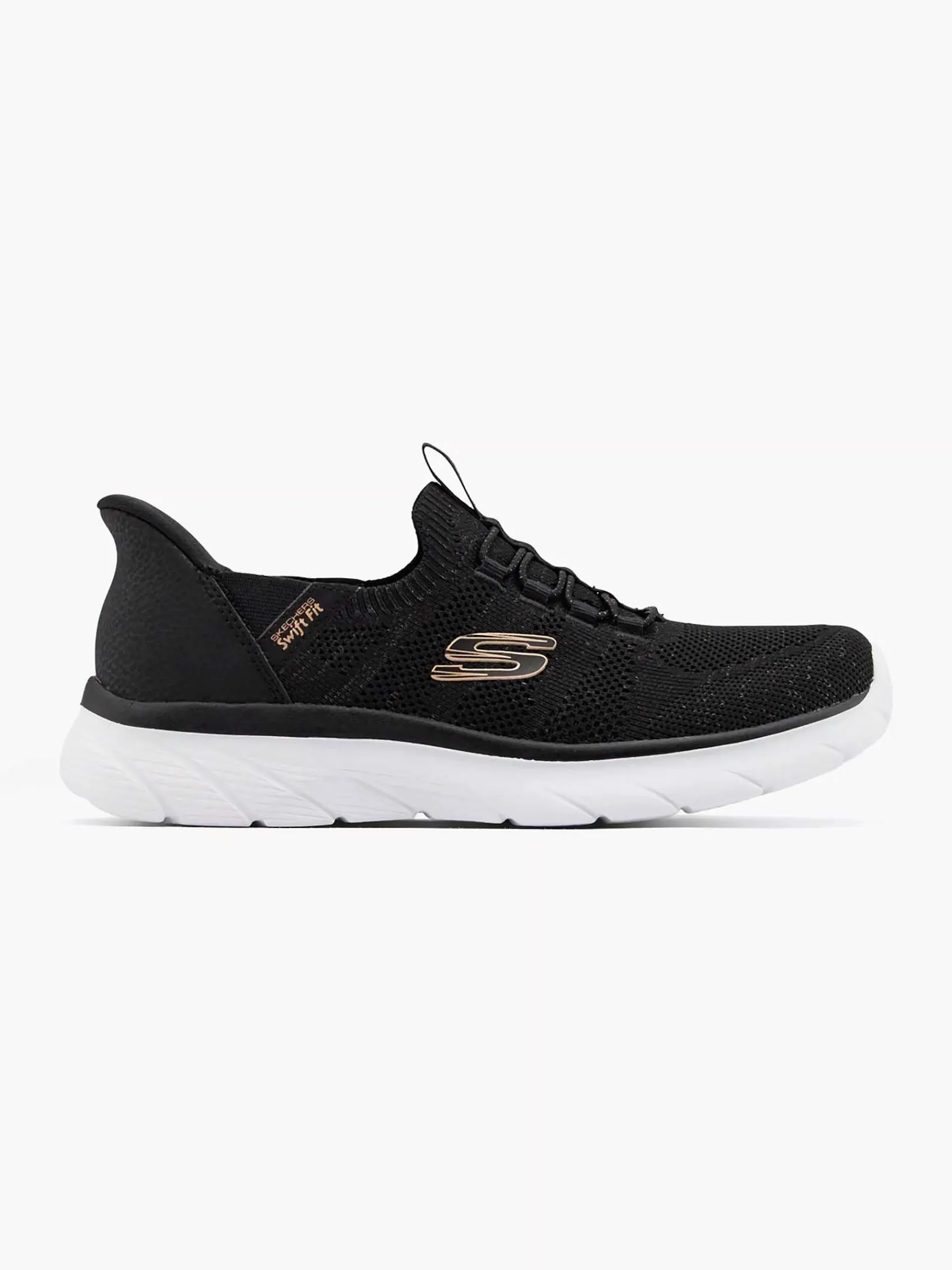 Sneakers|Skechers Zwarte Sneaker Swift Fit - Hands Free