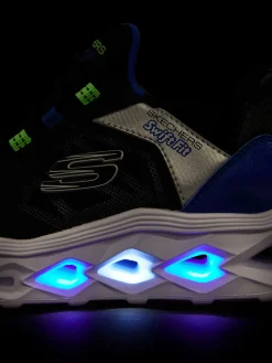 Jongensschoenen|Skechers Zwarte Sneaker Swift Fit - Hands Free Lichtjes