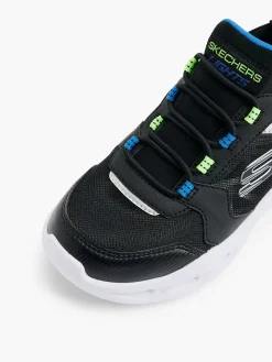 Babyschoenen|Skechers Zwarte Sneaker Swift Fit - Hands Free Lichtjes