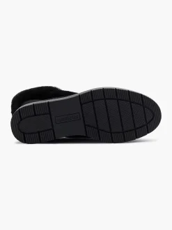 Comfort Schoenen|Medicus Zwarte Suede Comfort Enkelboot Gevoerd